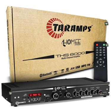 Imagem de Amplificador Receiver Bluetooth ths 6000 Taramps 400w Usb sd