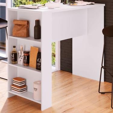 Imagem de Bancada De Cozinha Luna 3 Prateleiras Branco - Irm Móveis