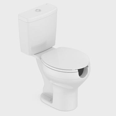 Imagem de Kit Vaso Sanitário com Caixa Acoplada e Assento com abertura Acesso Celite
