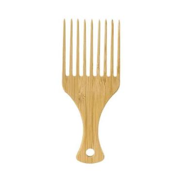 Imagem de Pente De Cabelo De Madeira De Bambu Natural Feminino Dente Largo Antie