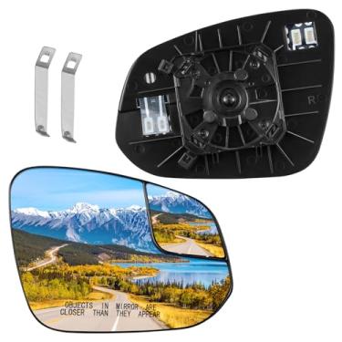 Imagem de BDFHYK Vidro espelhado aquecido do lado direito do passageiro compatível com Toyota RAV4 2016-2018 retrovisor externo com placa de apoio, substitui 87931-42D50 8793142D50 (direita)