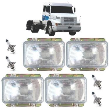 Imagem de Kit 4X Farol Mb Mercedes Bicudo 93 A 04 + Lâmpada 12V - IAM
