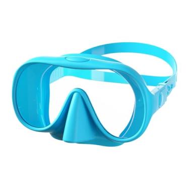Imagem de Vaveren Máscara de mergulho Máscara Tampa do nariz de nariz de surf leve máscara de mergulho com mergulho para esportes aquáticos mergulho de snorkel de , Azul