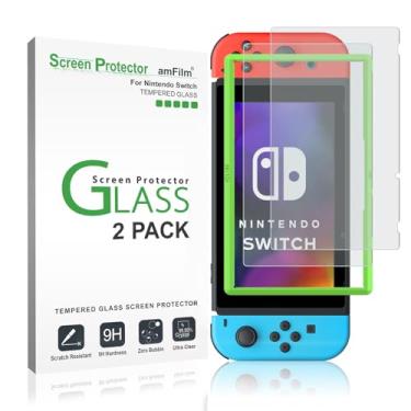 Imagem de amFilm Anti-Glare Matte Tempered Glass Screen Protector for Nintendo Switch 6.2" 2017 (2-Pack)