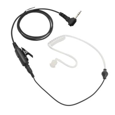 Imagem de Fone de ouvido de tubo acústico de 1 pino de 2,5 mm com microfone PTT em forma de G compatível com Motorola Talkabout T200 T260 T460 T600 T800 T6500 MR350R MS350R FR50 FR60 EM1000 MH230R Rádio (marrom