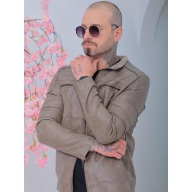 Imagem de Jaqueta de Couro Caqui - KRAYANI, GG