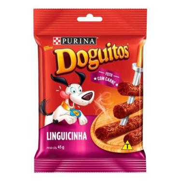 Imagem de Petisco para Caes Linguicinha Purina Doguitos Pacote 45g