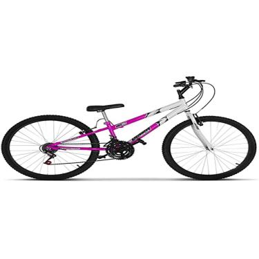 Imagem de Bicicleta de Passeio Ultra Bikes Esporte Bicolor Rebaixada Aro 26 Reforçada Freio V-Brake – 18 Marchas Feminina Rosa/Branco