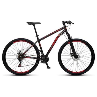 Imagem de Bicicleta Aero Aro 29 Steel Rider Preto Com Vermelho