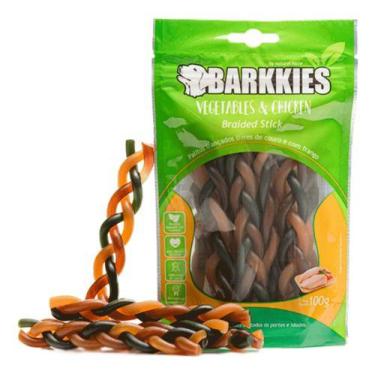 Imagem de Petisco Barkkies Natural Cães Stick Trançado Vegetal Frango