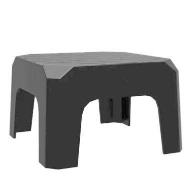 Imagem de Mini Banqueta Plástica Preta 20 X 30Cm Bf2 Astra Reforçada Resistente Até 140Kg