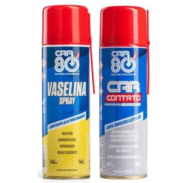 Imagem de Kit Spray Vaselina E Limpa Contato Car80