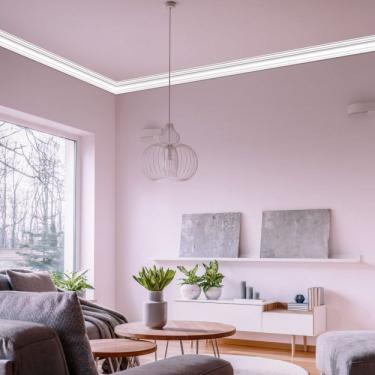 Imagem de Roda Teto K50 Perfil De Poliestireno Caixa Com 6 M Branco