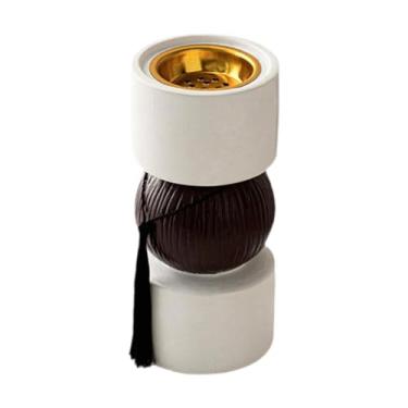 Imagem de Ioensy Queimador de incenso de mesa, peça central de mesa, suporte de incenso de resina para spa, presente de inauguração de quarto, Branco