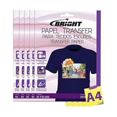 Imagem de Papel Transfer para algodão A4 Tecidos Escuros Bright 25 Fls