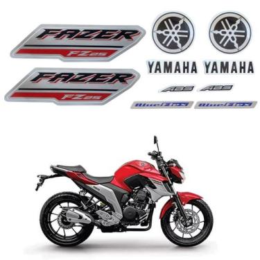 Imagem de Kit Gráfico Adesivo Completo Fazer 250 Fz25 2018 2019 2020 Vermelho - 