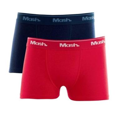 Imagem de Kit 2 Cuecas Boxer Mash 110.07 Boxer Infantil Algodão, Vermelho, GG