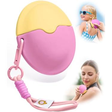 Imagem de KYHDIYA Aplicador de protetor solar, protetor solar dobrável para crianças e adultos - aplicador de rolo de tela solar fácil de aplicar para proteção solar sem bagunça, tamanho perfeito para viagens