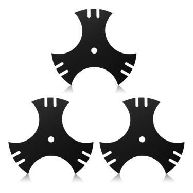 Imagem de 781-0748-0637 Edger Blades for Craftsman Edger, 781-0748 22.9 cm 3-Side Edger Star Blade 5/20.3 cm Furo central compatível com Troy-Bilt, MTD, Cub Cad et Edgers, substitui 781-0748, 40-009, 490-100