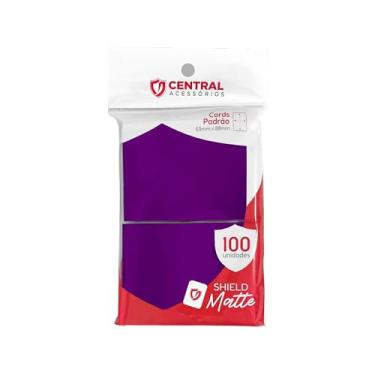 Imagem de Shield Matte Standard Cor Roxo Fosco Sleeve com 100 Protetores de cartas cartinhas para TCG Magic, K-POP, Dorama e outrs Cardgames