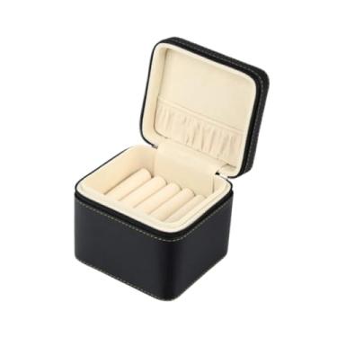 Imagem de YIJU Caixa de apresentação para pulseira, estojo de couro PU, organizador portátil para joias, caixa de pulseira para lojas de varejo, mercados de, Preto