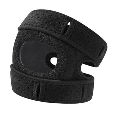 Imagem de Vaveren Joelheira ajustável antiderrapante à prova de choque, suporte para tendão patelar, proteção para joelho para escalada, treino, equitação, Preto, Adultos