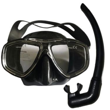 Imagem de Máscara com Respirador Snorkel Kit De Mergulho Apneia caça Pesca Sub