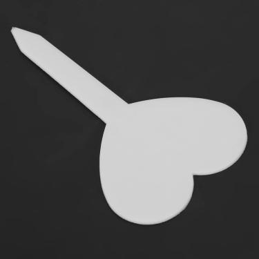 Imagem de KIMISS Etiquetas de Plantas de Formato de Coração de 100pcs - Rótulos de Jardinagem de PVC à Prova d'água - Colorida e Reutilizável Ideal para Identificação de Plantas Em Jardins, Bandejas de Mudas