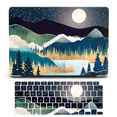 Imagem de Capa compatível com MacBook Pro 15 polegadas 2019 2018 2017 2016 versão A1990 A1707, capa rígida de plástico e protetor de teclado compatível com Mac Pro 15 com Touch Bar - Mountain 2