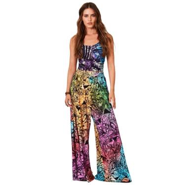 Imagem de Calça Pantalona De Malha Estampa Digital De Batik Yacamim G8-Feminino