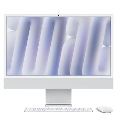Imagem de iMac 24", M4, CPU 10 núcleos e GPU 10 núcleos, Memória Unificada 16GB, 256GB SSD - Prateado