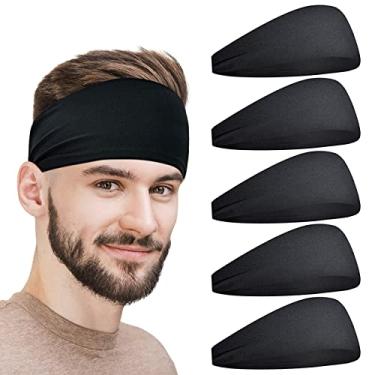 Imagem de Bandanas esportivas para homens, faixas de suor, faixa de cabeça de corrida, acessórios de corrida ou homens