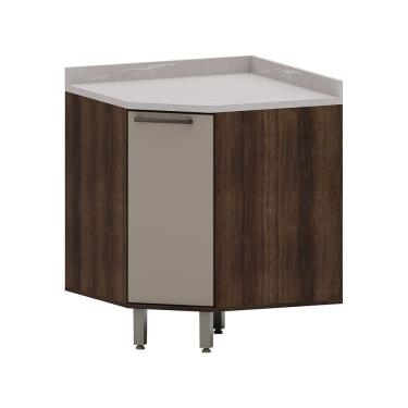 Imagem de Balcão de Cozinha Canto Diagonal 1 Porta e com Tampo Luna Luciane Móveis