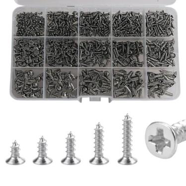 Imagem de Kit 950 parafusos philips cabeça chata plana inox m2 m3 m4 - CJFIX