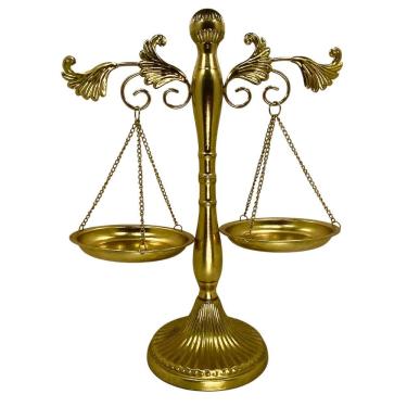 Imagem de Balança Da Justiça Dourada 47 X 38 X 18 Cm - BA59514-1