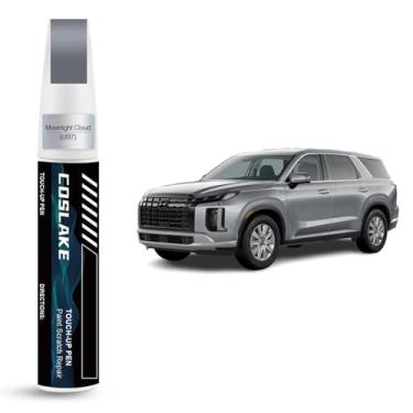 Imagem de COSLAKE Tinta de retoque de carro (Moonlight Cloud(UB7)) para Hyundai, kit de reparo de arranhões de pintura de carro, solução rápida e fácil de reparar, caneta removedor de arranhões 2 em 1 com cor