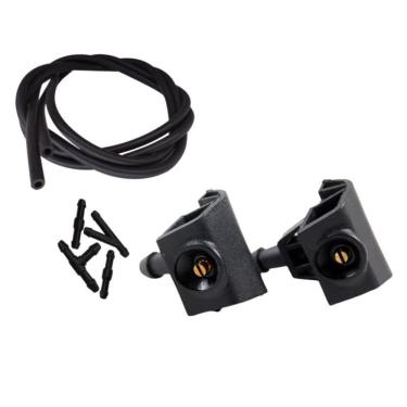 Imagem de Par Brucutu Esguicho Agua Parabrisa Nissan Tiida + Mangueira