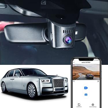 Imagem de Fitcamx Câmera veicular estilo OEM para Rolls-Royce Cullinan 2019 2020 2021 estilo base, emblema preto, utilitário esportivo 4D, 4K 2160P vídeo WiFi, G-sensor, gravação em loop, visual de fábrica