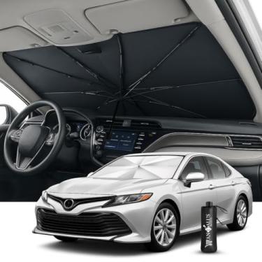 Imagem de Guarda-sol Andalus 2025 Para-brisa Guarda-sol, Guarda-sol dobrável para carro com bloqueio UV Janela frontal do carro (proteção de isolamento térmico) para capas de para-brisas automotivas Caminhões