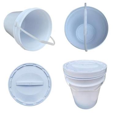Imagem de Balde Plástico 20 Litros De Alimento Atoxico - Kit 4 Pçs - Nastripack