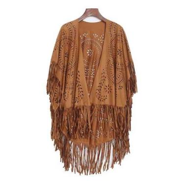 Imagem de N1359-Kimono Feminino Franja Festa Dia maes Boho Rodeio Arena Aberto V