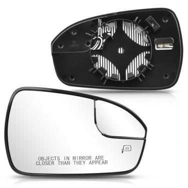 Imagem de RAGBUSCLE Vidro de espelho lateral de substituição aquecido com placa traseira, vidro retrovisor elétrico, compatível com Ford Fusion 2013-2020, lado direito do passageiro