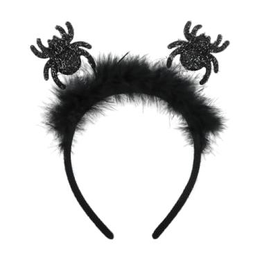 Imagem de YanJie Faixas de cabelo de Halloween para meninas pretas para meninas, acessórios de cabelo de aranha, roupas de Halloween para crianças