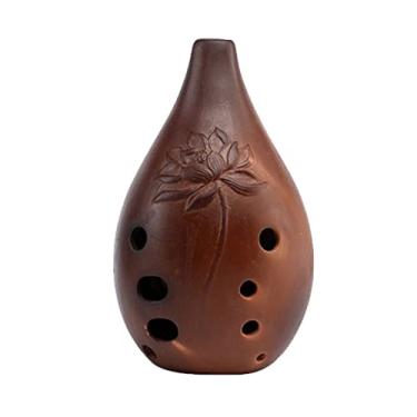 Imagem de Flauta para iniciantes Ocarina Xun Piccolo Flauta Instrumento Chinês Furo de Cerâmica Musical Antigo Shakuhachi Dizi Profissional Argila Cerâmica Instrumento Musical Instrumento Musical
