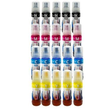 Imagem de 5x Kit 4 Tintas Compatíveis Impressoras L3250, L4260, L3110, L3150, L3210, L3110, L3260, L1210, L5290 T544 – Inova Ink