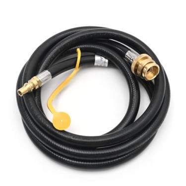 Imagem de CADUFUELLY Conversor de mangueira de propano de conexão rápida para trailer, substituição de acessórios de conexão rápida de propano para garrafa descartável de 500 g. Conecta aparelho portátil de 500