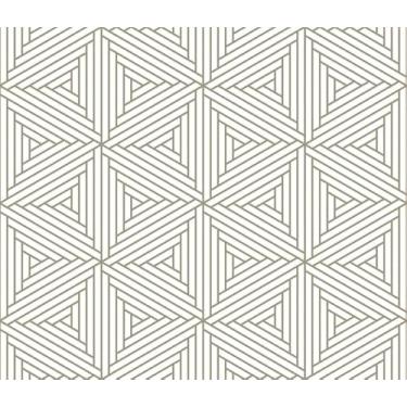 Imagem de Quadro Decorativo com Estampa Geometric Geometric Shapes Beige 50 x 50 Papel 1 unidade