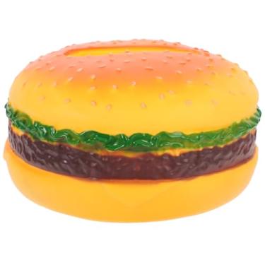 Imagem de MUCKLILY Suporte de lenços de hambúrguer organizador de papel facial engraçado em forma de comida organizador de lenços decorativo para casa, escritório, restaurante