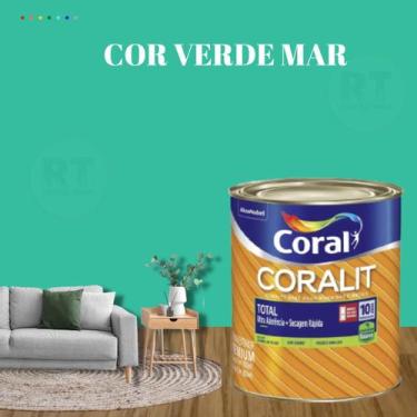 Imagem de Esmalte Sintético Base Água Coral Coralit Brilhante Verde 800ml, Cor V