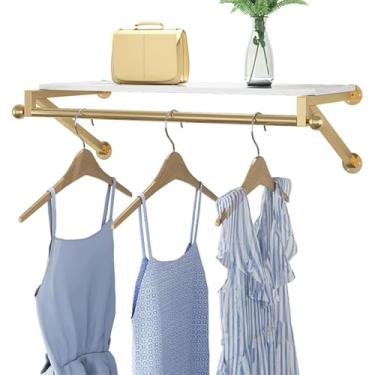 Imagem de Prateleira multiuso para pendurar com haste de metal para exibição de roupas para lavanderias e lojas de roupas